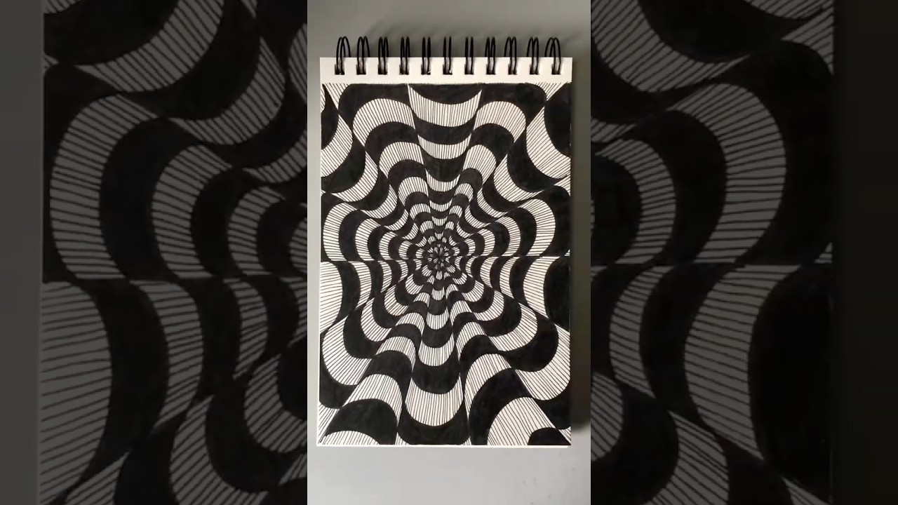 Illusion Doodle Tutorial #art #drawing #shorts #inspiration #artist