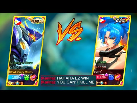 SABER VS KARINA TANK BUILD HE SAID EZ WIN!? WHO WILL WIN???🔥