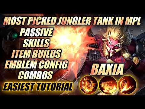 Baxia Full Tutorial Vid | Rank Up Fast and Easiest way to learn the Favorite Jungler Tank in MPL