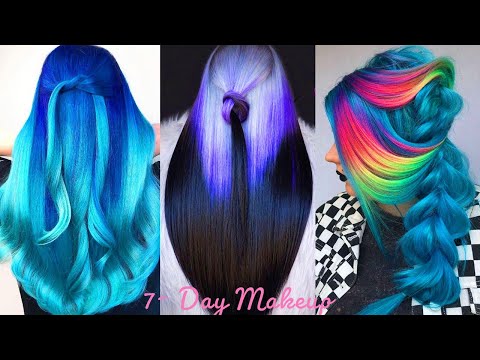 TRENDING LONG HAIR COLORFUL DYING TUTORIAL COMPILATION...