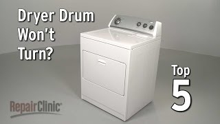 Electric Dryer Drum Won't Turn — Dryer Troubleshooting