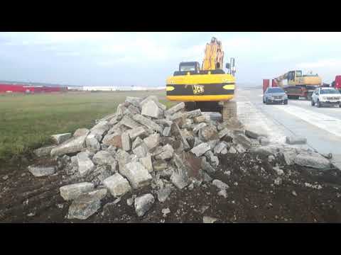 INRECO Remix - demolare sistem rutier rigid cu Impactor 2000 - Aeroport Transilvania Targu Mures