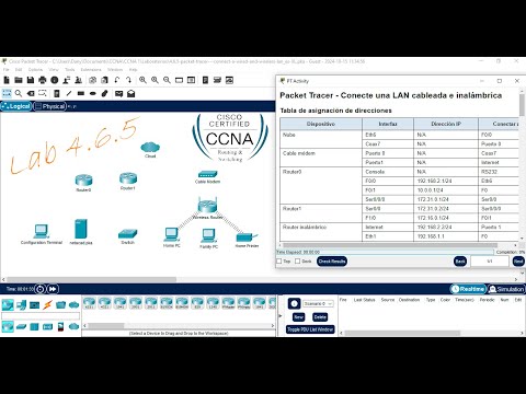 Laboratorio: 4.6.5 Packet Tracer: Conecte Una LAN Cableada E Inalámbrica