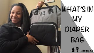 WHAT'S IN MY DIAPER BAG|NEWBORN-3MONTHS|+PIPI BEAR DIAPER BAG REVIEW