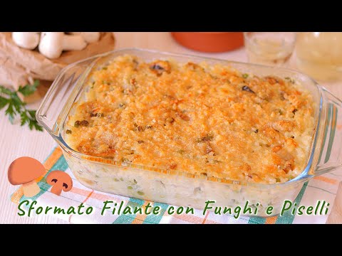 SFORMATO DI RISO FILANTE con FUNGHI E PISELLI - Ricetta facile e veloce di Lorenzo in cucina