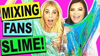 DIY Mixing and Unboxing Fans Slime with Karina Garcia! (Giant Slime Smoothie No Borax)