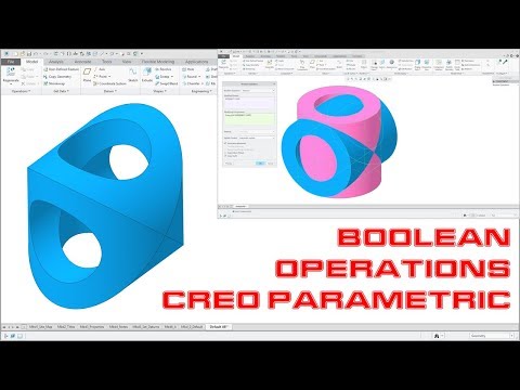 Creo Parametric 4.0 - Boolean Operations [Demo]