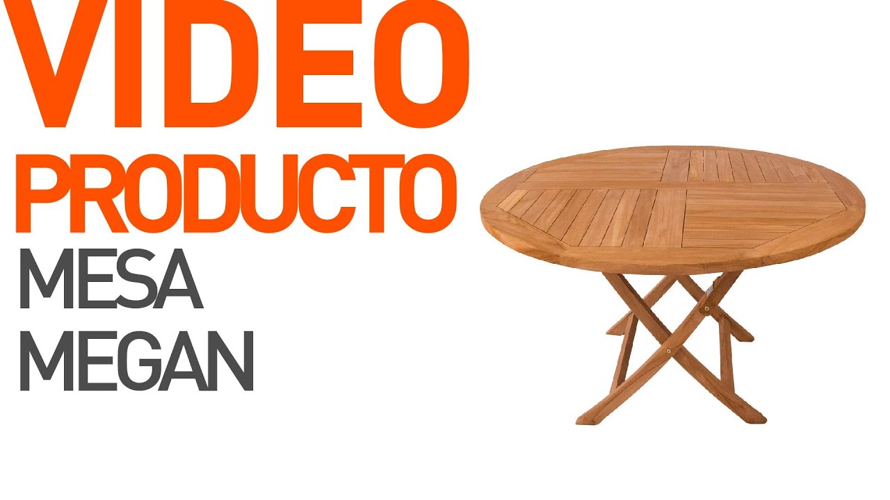Mesa teca plegable de exterior Megan 120 - Muebles Jardin