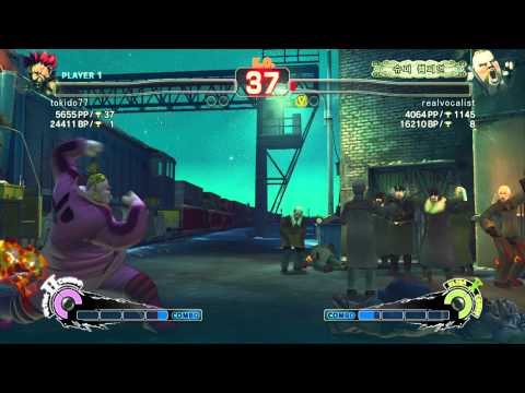 XBOX360 SSF4 AE 2012 ver Rank Match tokido77(gouki) VS realvocalist(rufus)