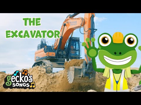 Excavator Song 🚜🔧 | Gecko's Garage | Nursery Rhymes for Kids