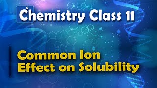 Common Ion Effect on Solubility - Chemical Equilibrium - Chemistry Class 11