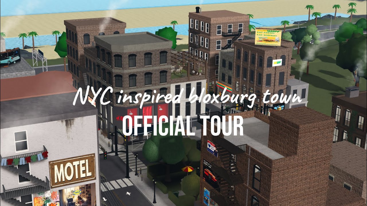 Official final tour of my New York City inspired Bloxburg town + town layout | 2.4 million 