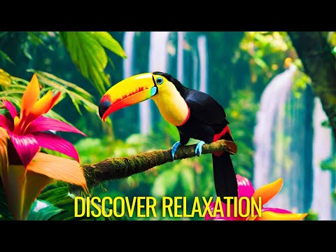 Amazon Rainforest Animals with Relaxing Music and Rainforest Sounds, Beautiful Rainforest Wildlife