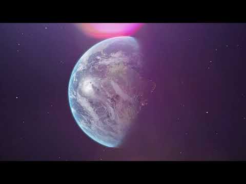 4K Earth Globe Spinning in the Space - Day Night Cycle - 4K Background Loop Screensaver