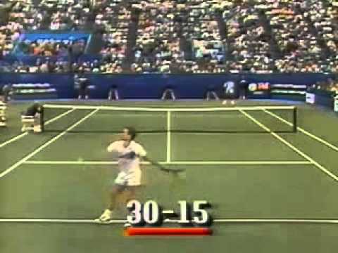 Pete Sampras great shots selection against John McEnroe (US Open 1990 SF)