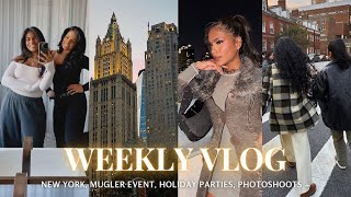 WEEKLY VLOG ♡ (booked and busy, holiday parties, photoshoots, car towed.. shopping spree with mom +)