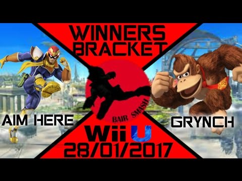 Bair Smash 9 Winners Round 1- Aim Here (Falcon, Dedede) Vs. BS// Grynch (Donkey Kong) - Smash Wii U