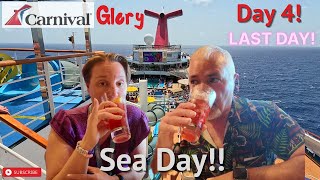 Carnival Glory Sea Day - Last Day of the Cruise! | Day 4 - Sea Day Brunch, Sushi, Disembark!