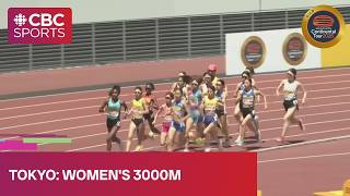 MEET RECORD in women's 3000m from World Athletics Continental Tour stop in Tokyo | #CBCSports