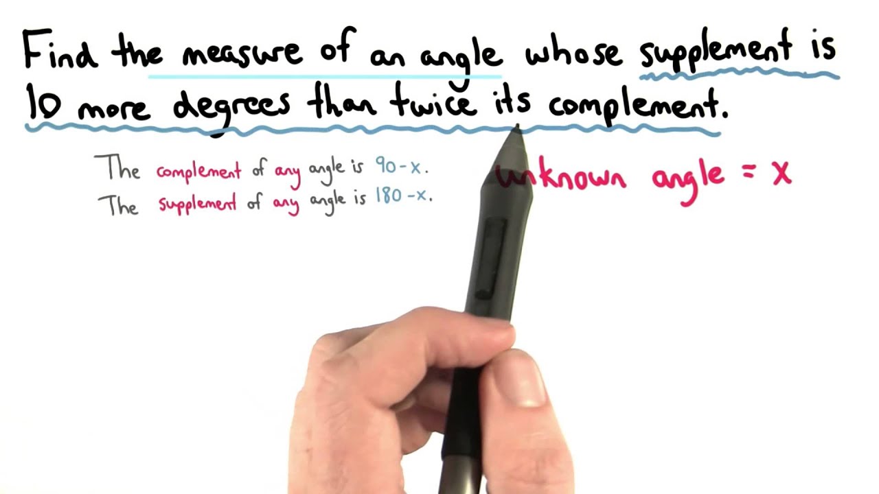 Complement and Supplement Equation - Visualizing Algebra