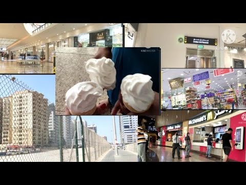 A day in my life shopping with friends enjoying ice Cream.showing to u all Dubai and Sharjah border