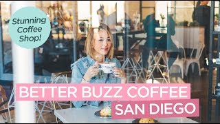 Better Buzz Coffee - Gorgeous Coffee Shop in Hillcrest San Diego California - Get the Rose Latte!