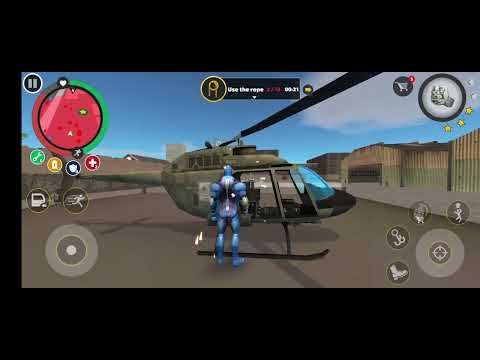 Rope hero || helicopters crash