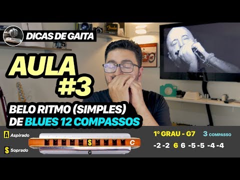 Como tocar Blues 12 bar (compassos) na gaita + ritmos com acompanhamento
