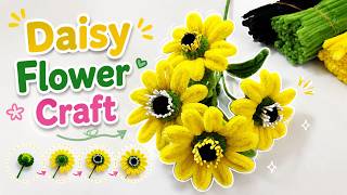DIY Daisy Flower 🌼 Pipe Cleaner Flower Tutorial | Easy Handmade Craft