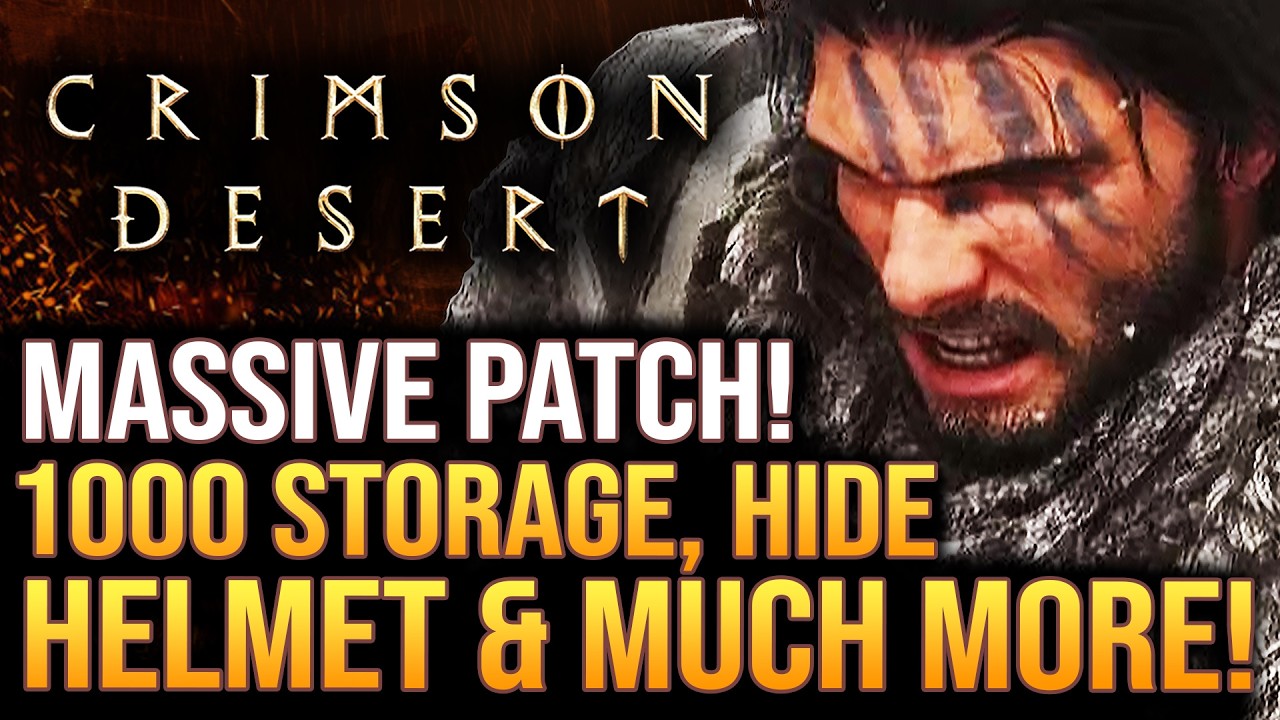 Crimson Desert - MASSIVE New Patch Update!  Hide Helmet, 1000 Storage, and Movement Options!