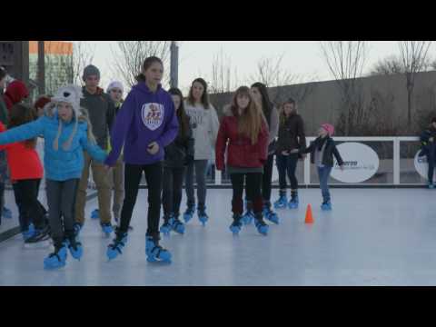 Experiencing the joy of skating on Xtraice #SyntheticIice rink at the Gateway Arch in St. Louis!
