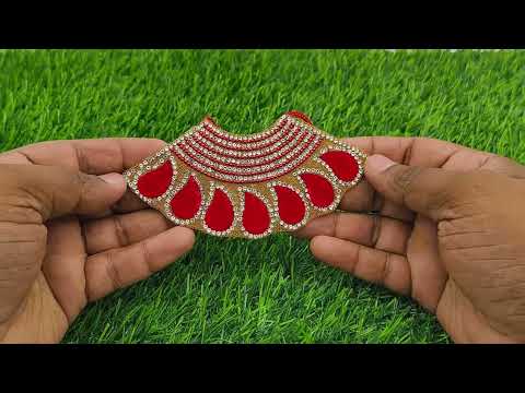 Lakshmi Matarani Cloth Dress Poshak Lehenga Patka for Idols - 2 inches video
