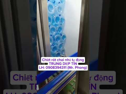 MÁY CHIẾT CHAI NHỎ TỰ ĐỘNG  3 IN 1(CS: 3000-4000 chai/giờ)