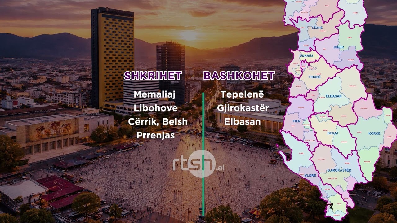 Harta e re Territoriale- 46 bashki, 77 qytete me përfaqësim në këshillat bashkiakë