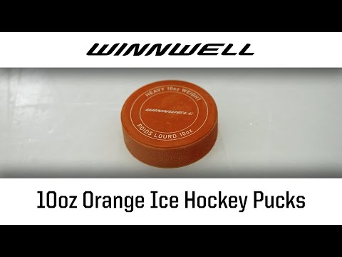10oz Orange Ice Hockey Puck - Winnwell Catalogue Showcase