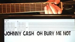 Johnny Cash Oh Bury Me Not On the Lone Prairie Guitar Chords Lesson &amp; Tab Tutorial