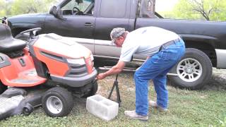 Lift lawn mower with easy jack!