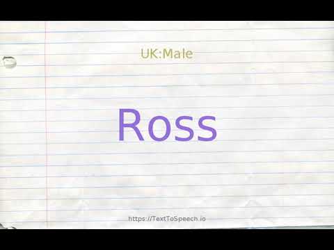 How to pronounce ross