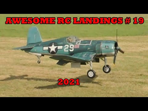 AWESOME RC LANDINGS - WW2 FIGHTERS LANDING COMPILATION TBOBBORAP1 # 19 - 2021