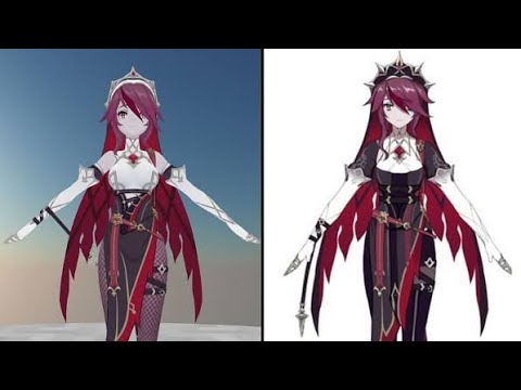 ROSARIA ALTERNATE OUTFIT SHOWCASE Genshin Impact