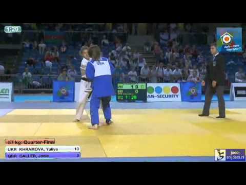 Judo 2013 European Championships U18 Tallinn: Khramova (UKR) - Caller (GBR) [-57kg]