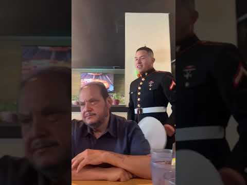 Emotional Marine Reunion At The Restaurant