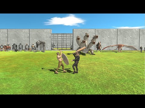 ANCIENT HUMANS+MUTANT PRIMATES VS MODERN HUMANS+FANTASY Tournament - Animal Revolt Battle Simulator
