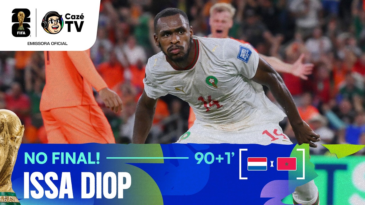 INACREDITÁVEL! NOS ACRÉSCIMOS, MARROCOS EMPATA COM DIOP DE CABEÇA! TEREMOS PRORROGAÇÃO!