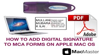 HOW TO ADD YOUR DIGITAL SIGNATURE TO STATUTORY COMPLIANCE FORMS  OF MCA PORTAL ON APPLE MAC OS