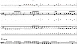 Silent Siren　Delay　ベースTAB譜