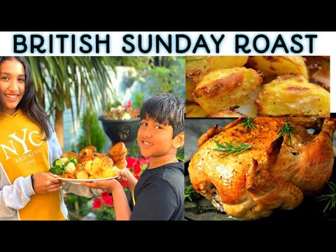 Sunday Roast Chicken Malayalam Recipe /How to make Simple British Sunday Roast ChickenDinner/Roast