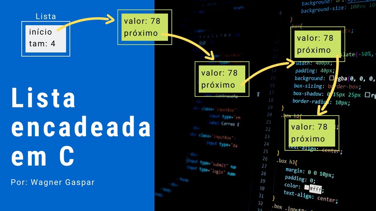Construindo uma lista encadeada com a linguagem de programação C - Ponteiros parte III