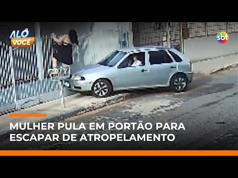 Mulher foge de tentativa de feminicídio e sobe em portão para escapar de ex | #AloVoce
