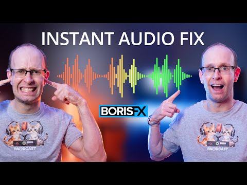 Reparieren Sie schlechte Audioqualität schnell | Boris FX CrumplePop AI-Audiofilter